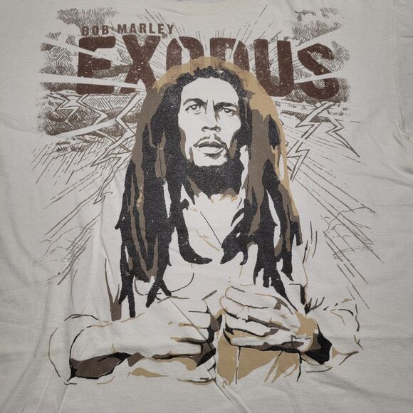 Zion Rootswear Bob Marley "Exodus" SS Cream Unisex Tee - Size 2X - Picture 1 of 5